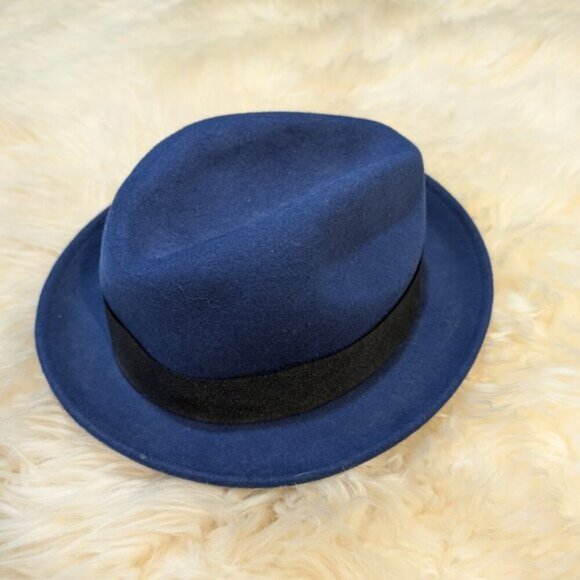 Conner Hand Made Hats Blue Wool Fedora Size Large - Picture 4 of 7